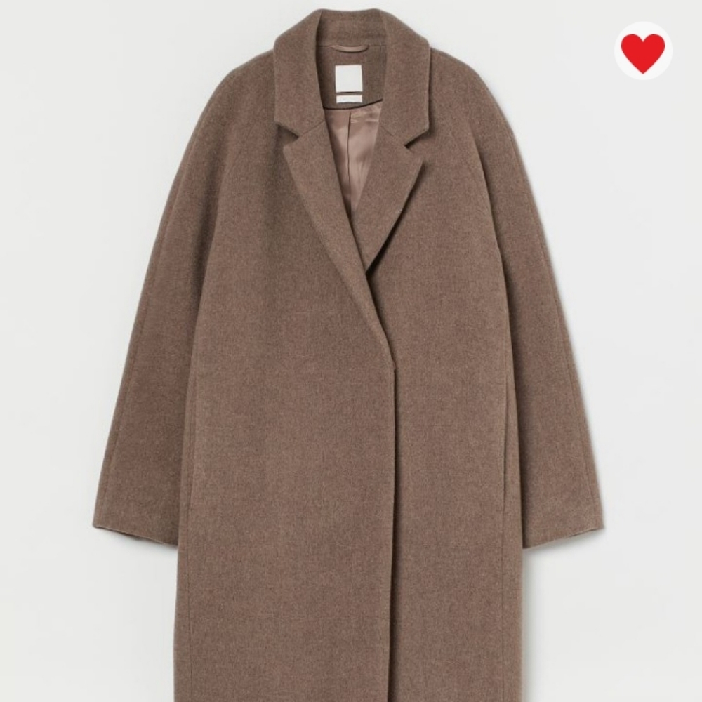 ⛔SOLD⛔🆕️ NWT H&M Wool Blend Coat in 'Brown' - Picture 3 of 16